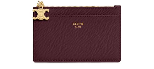 CELINE Kartenetui mit reissverschluss und Triomphe anhängern