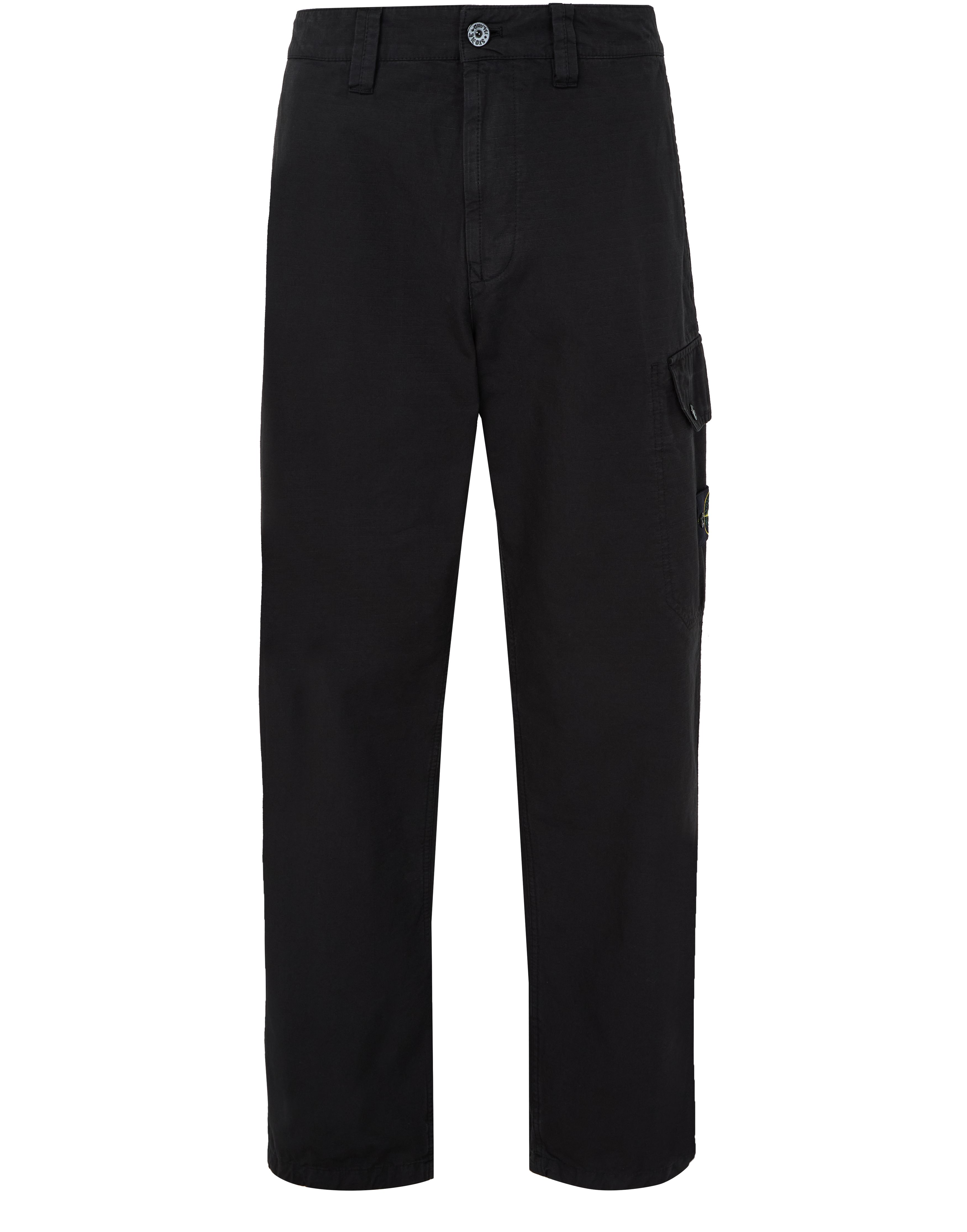 Patch straight-leg cargo pants