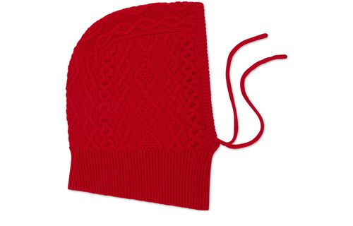BOMPARD Cable knit balaclava with drawstring