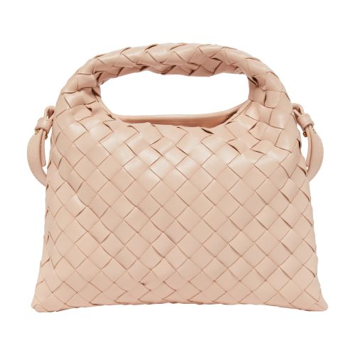 Bottega Veneta Pale Pink Mini Hop Crossbody Bag In Lotus_m_brass_lotus