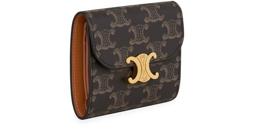 CELINE Small Triomphe wallet in Triomphe canvas