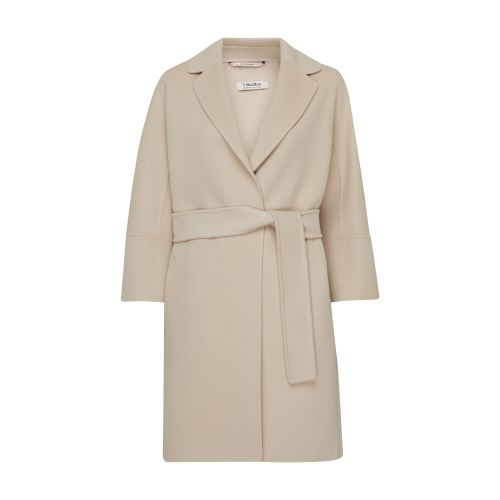 's Max Mara Messi Belted Virgin Wool Coat In Ecru2