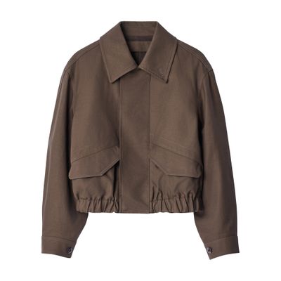 Lemaire Cropped Jacket In Brown