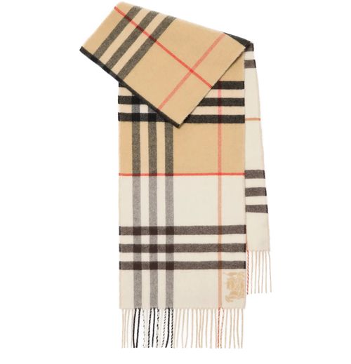 BURBERRY Contrast Check cashmere scarf