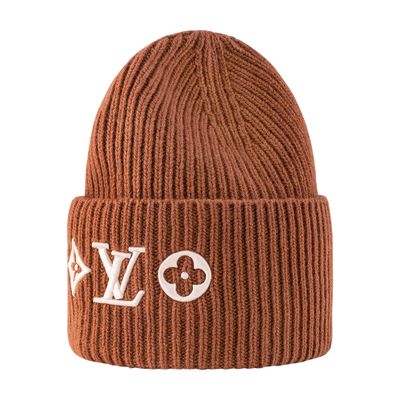 Louis Vuitton Lv Headline Beanie In Brown