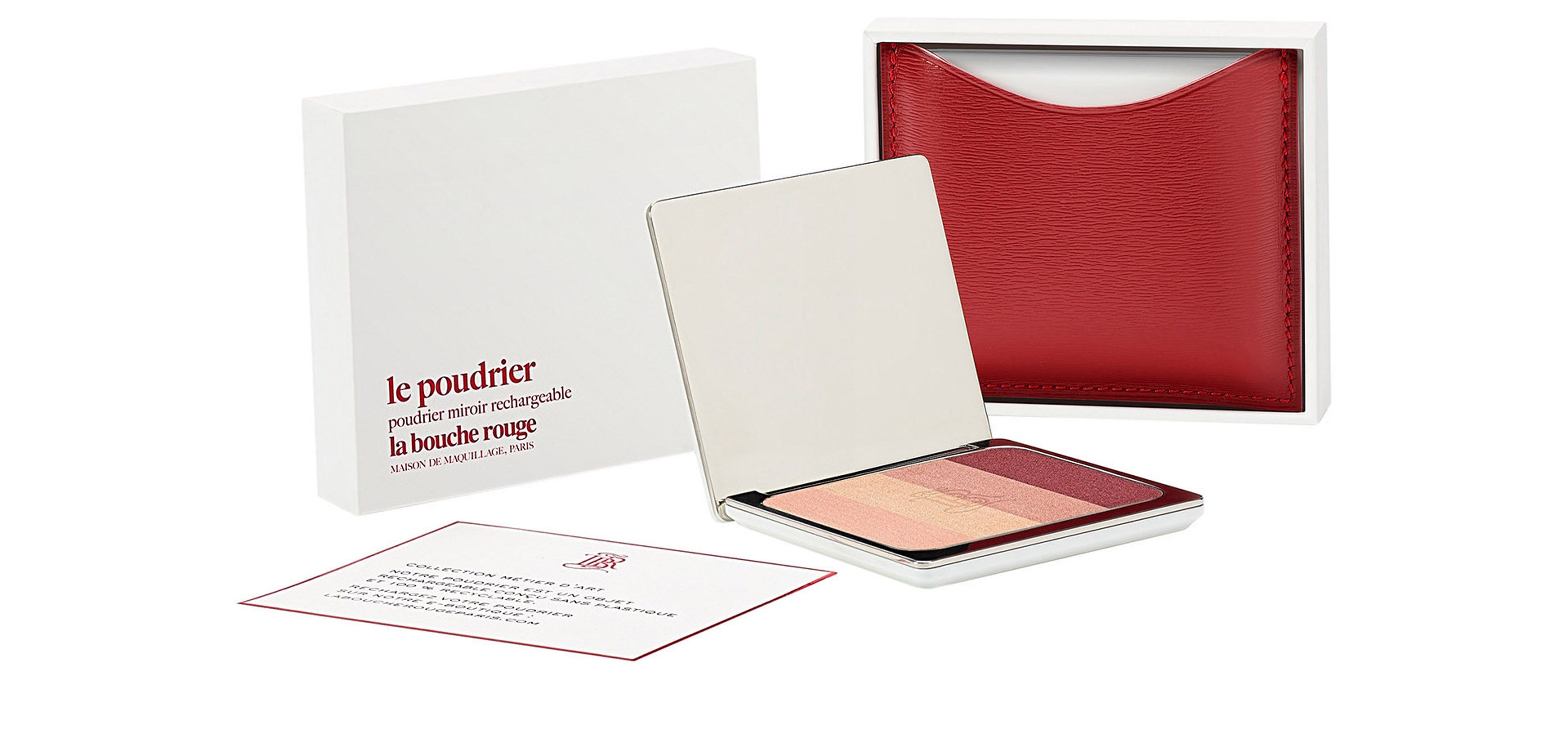 Red fine leather Salton eyeshadow set