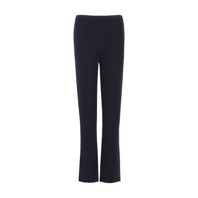 Barrie X Sofia Coppola Flared Cotton-cashmere Leggings In Navy