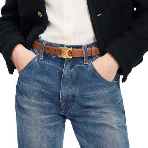 CELINE Medium Triomphe belt in natural calfskin