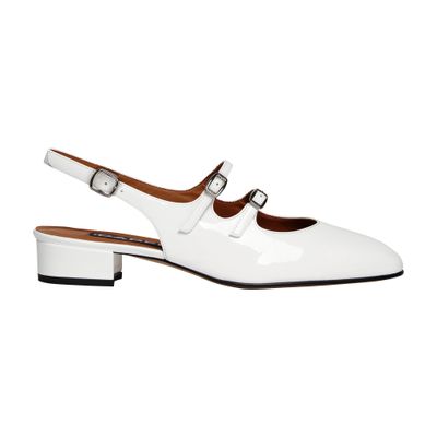 Shop Carel Peche Flat Ballets In Vernis_blanc