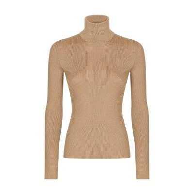 Shop Dolce & Gabbana Cashmere Turtle-neck Sweater In Light_hazel_1