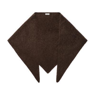Soft Goat Brushed Scarf In Brown