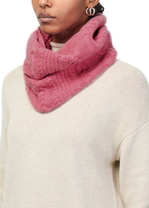BOMPARD Cable knit neck warmer