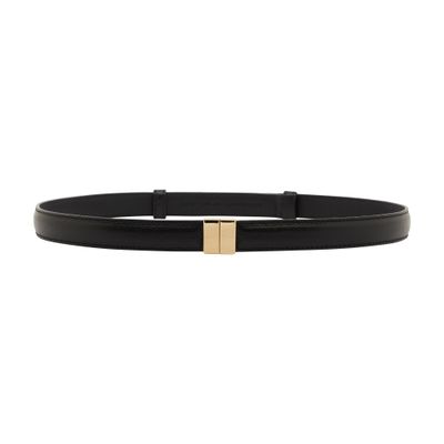 Totême Slide Clasp Leather Belt In Black