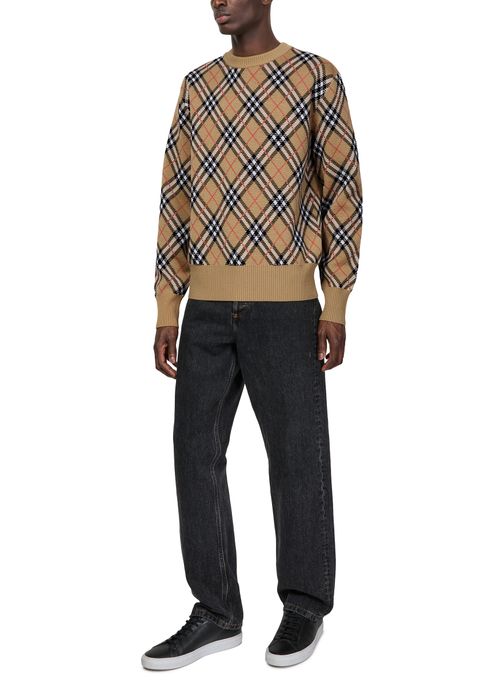 BURBERRY Check wool sweater