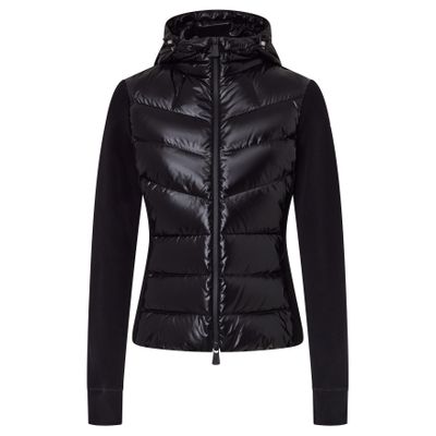Moncler Zippered Cardigan In Black