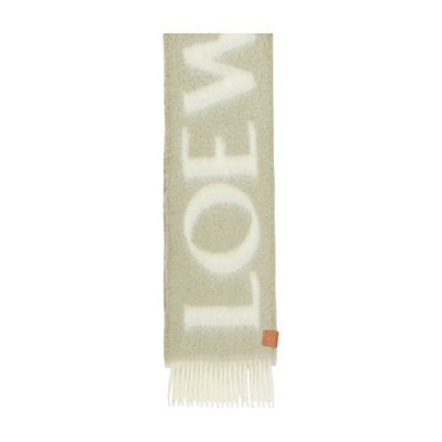 Loewe Scarf In Khaki_green_white