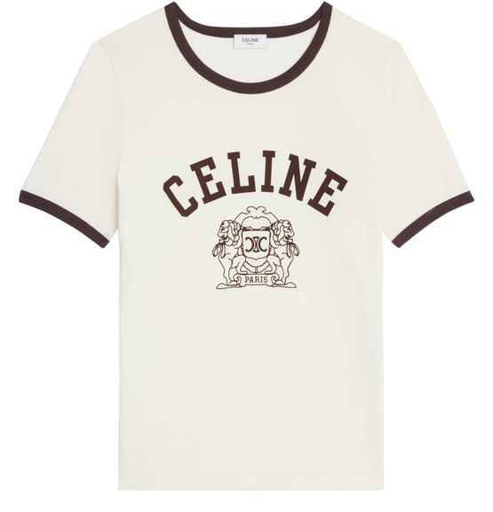 Celine blason 70's t-shirt in cotton jersey - CELINE