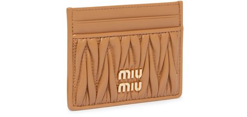 MIU MIU Matelassé nappa leather card holder