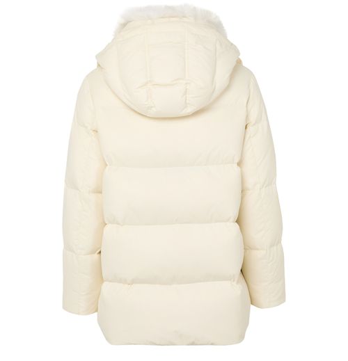 YVES SALOMON Hooded puffer jacket with a mink fur collar