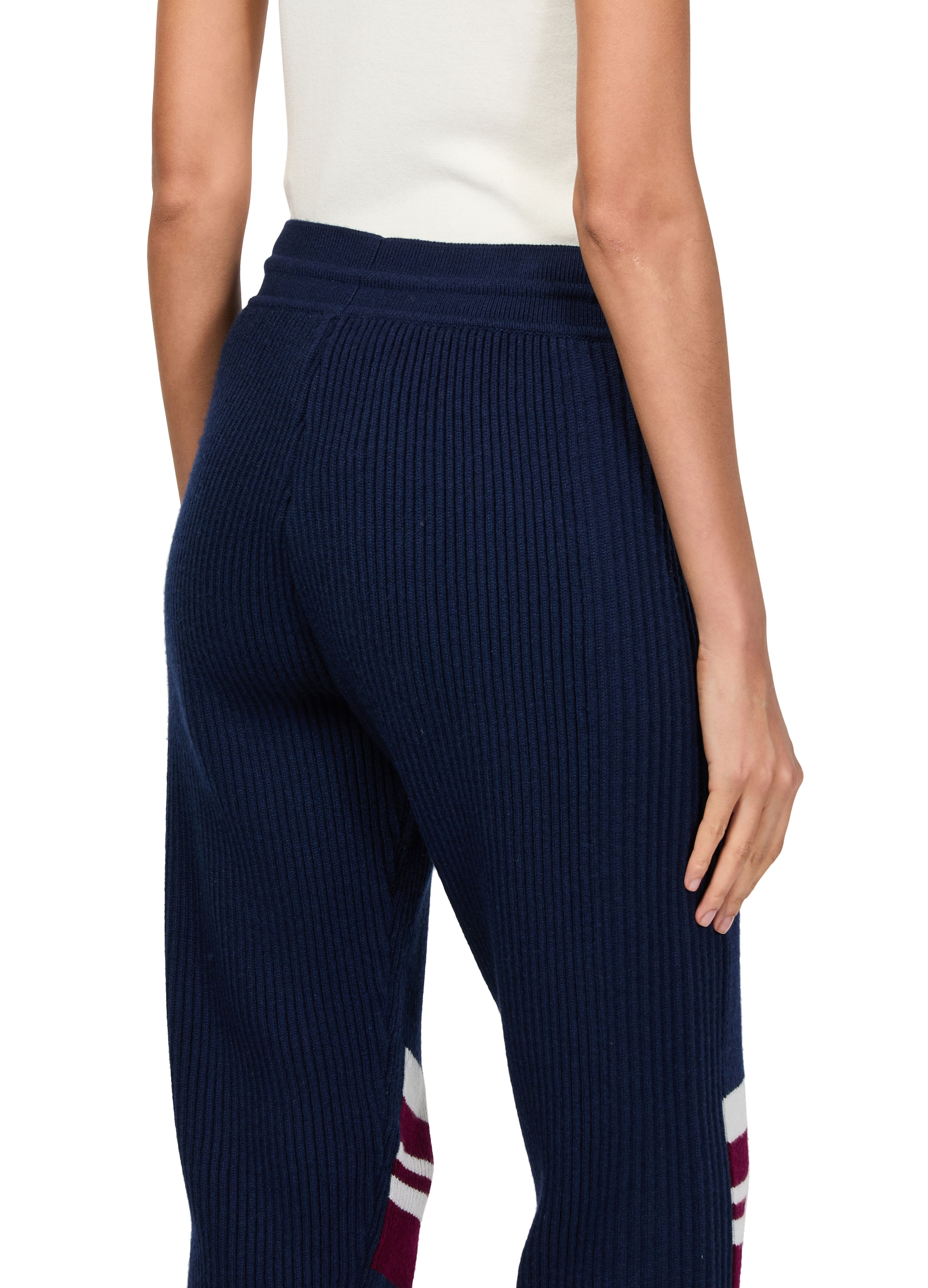 Stripe Detail Ribbed Jogging Pants thumbnail 4