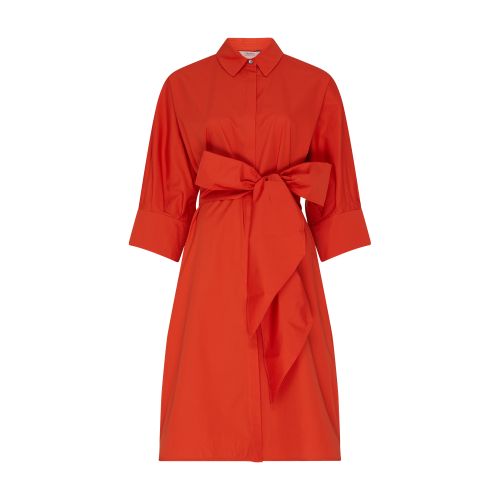 's Max Mara Tabata Poplin Belted Midi Shirt Dress In Arancio