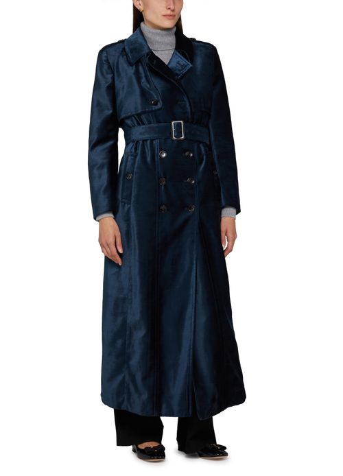 TOM FORD Manteau long en velours flammé