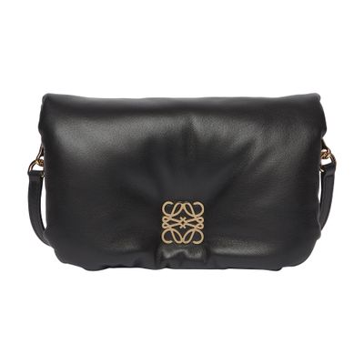 Loewe Goya Puffer Mini Leather Shoulder Bag In Black