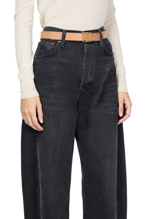 LOEWE Ceinture Anagram réversible en cuir de veau lisse