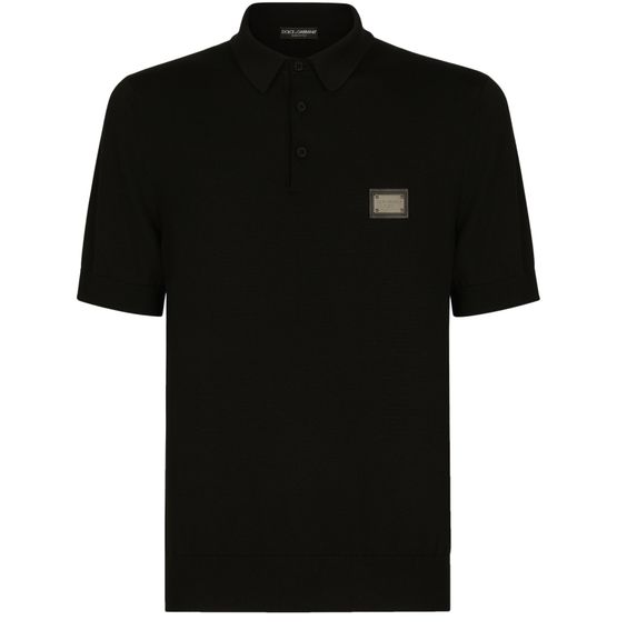 Dolce & Gabbana ロゴタグ ポロシャツ ブランドタグ付きウール ポロシャツ メンズ | DOLCE GABBANA | 24S