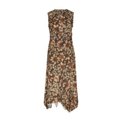 Shop Acne Studios Midi Dress In Brown