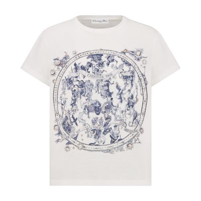 【DIOR】☆華やかなデザインのTシャツ☆Dioriviera Tシャツ Dioriviera T-Shirt White, Black and Pink Cotton Jersey | DIOR