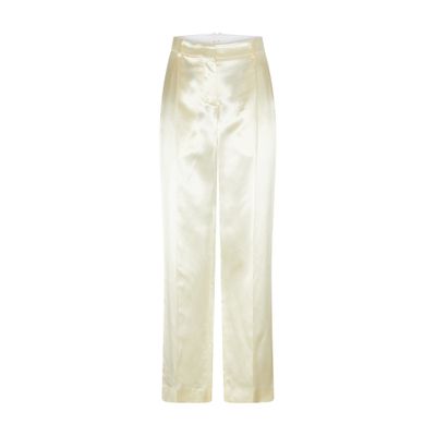 The Row Encore Straight Pants In Off-white