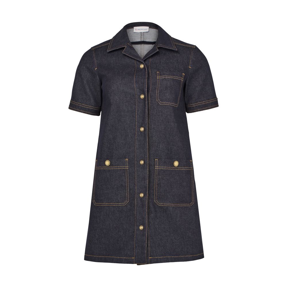 Mini denim shirt dress thumbnail 7