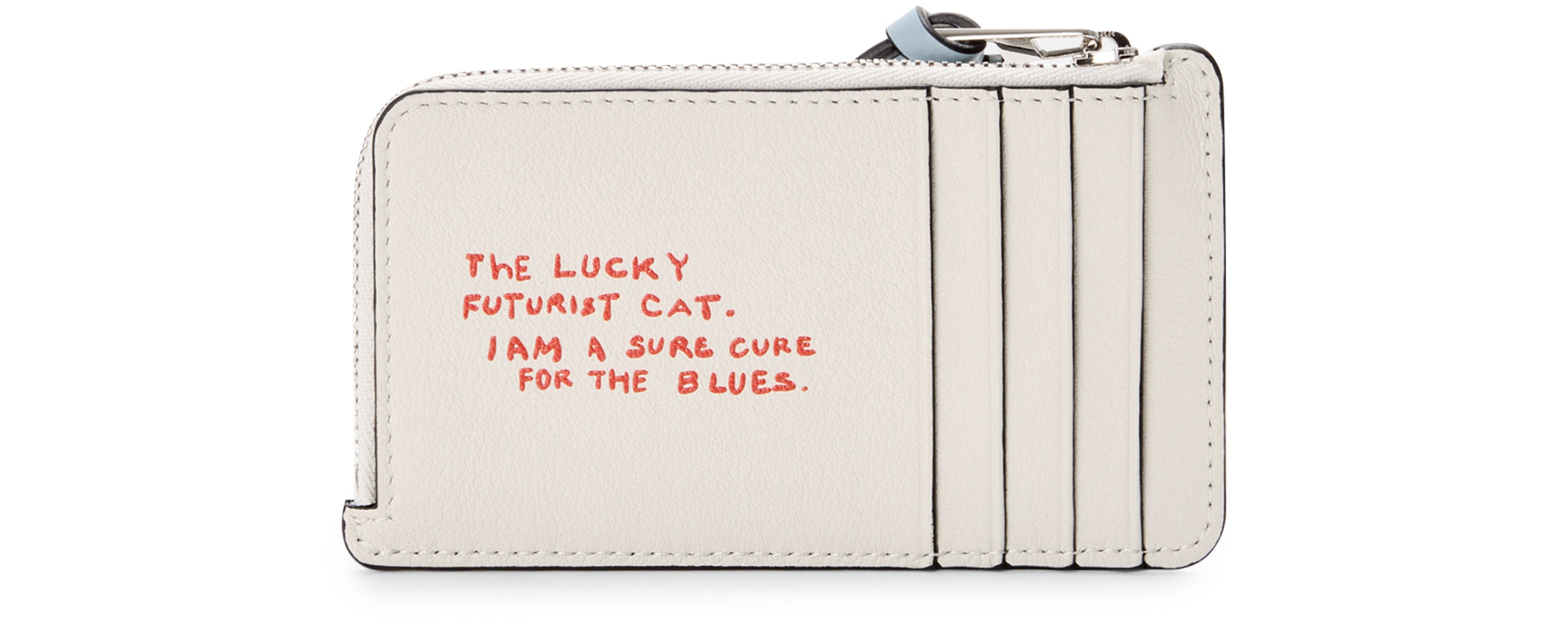 Futurist Cat coin cardholder in classic calfskin thumbnail 4