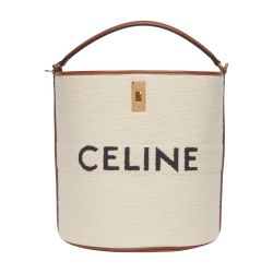 Women's Bucket 16 bag in textile with Celine jacquard, CELINE