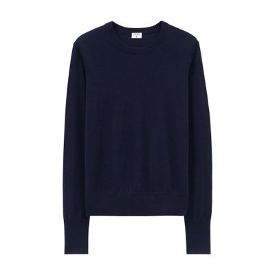 Filippa K Merino Round Neck Sweater In Navy