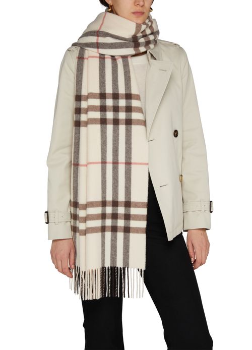 BURBERRY Check cashmere scarf