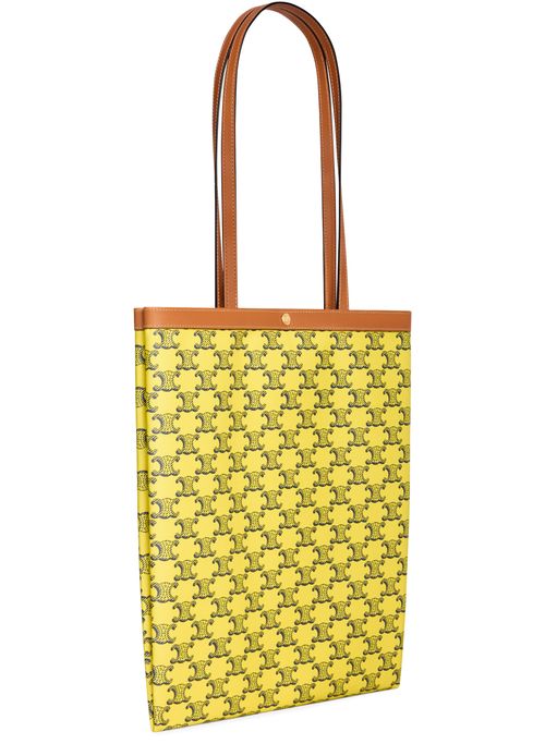 CELINE Medium flat shopper in triomphe canvas