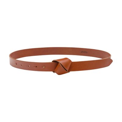 Isabel Marant Lassio Leather Belt In Brown