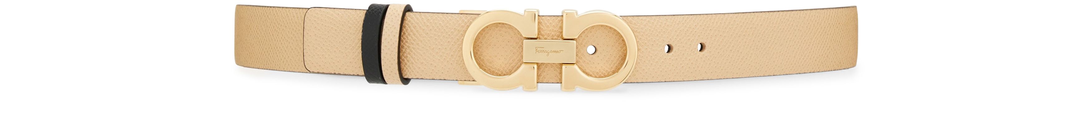 Reversible and adjustable Gancini belt