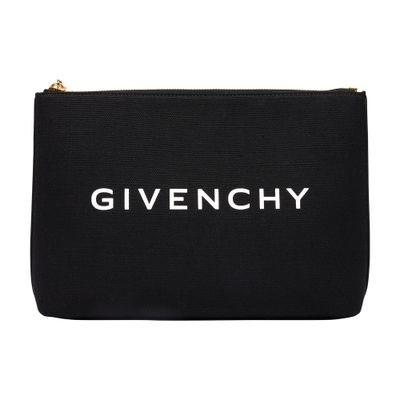 Shop Givenchy Small Logo Pouch In Noir