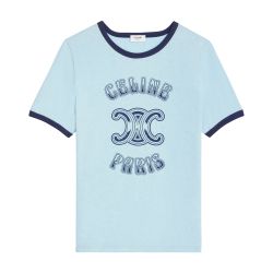 関税込み【CELINE】70's Triomphe t-shirt in cotton jersey 70'S T-SHIRT IN COTTON JERSEY - | CELINE
