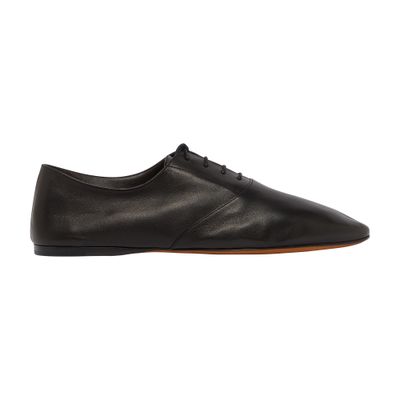 The Row 10mm Awar Leather Lace-up Shoes In Black