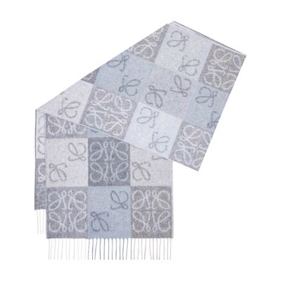 Loewe Anagram Scarf In Blue