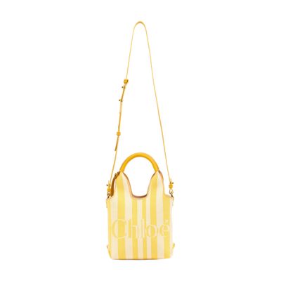 Chloé Stripy Mini Tote Bag In Yellow