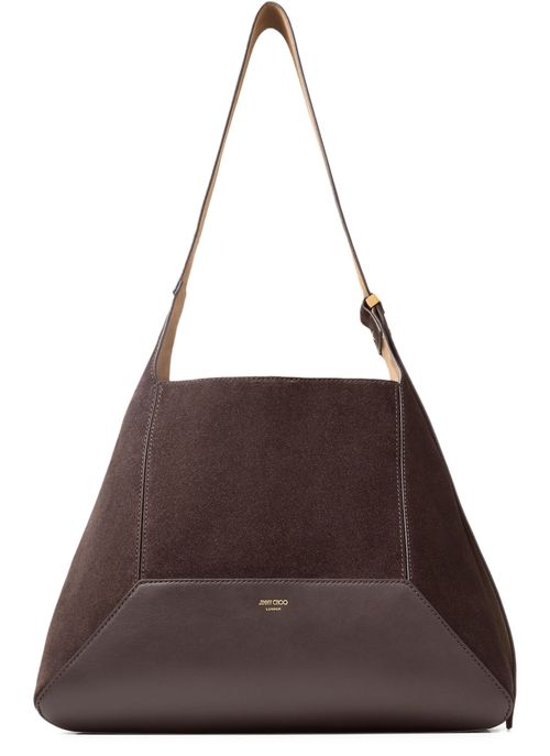 JIMMY CHOO Hobo Diamond suede bag