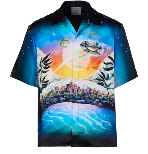 CASABLANCA Short sleeve cuban collar shirt