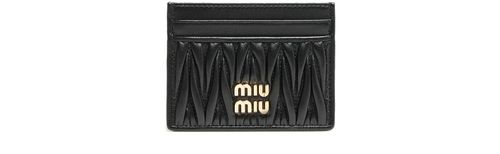 MIU MIU Kartenetui aus gestepptem Leder
