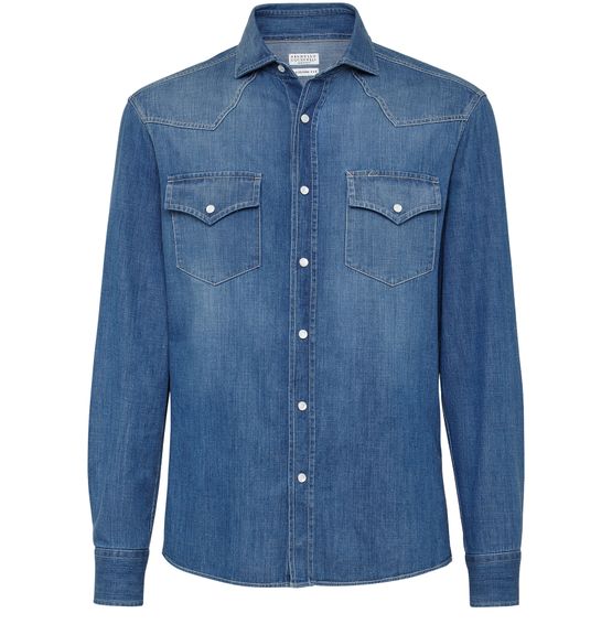 Men's Lightweight denim shirt BRUNELLO CUCINELLI 24S
