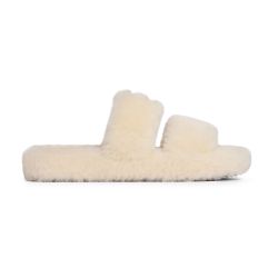 スリッポン CELINE | CELINE FUR SLIDE WITH TRIOMPHE IN SHEARLING Slipper Women's Celine fur triomphe open slide in shearling slides